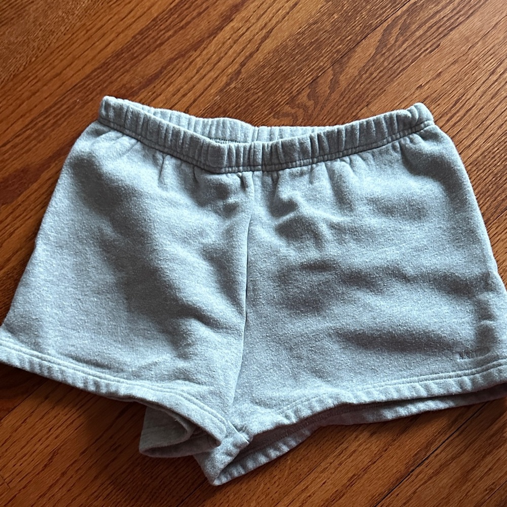 Aritzia Soft Gray Sweatfleece Shorts